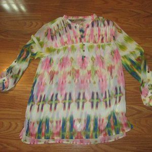 5/$25 Vintage America Sz M Colorful Top